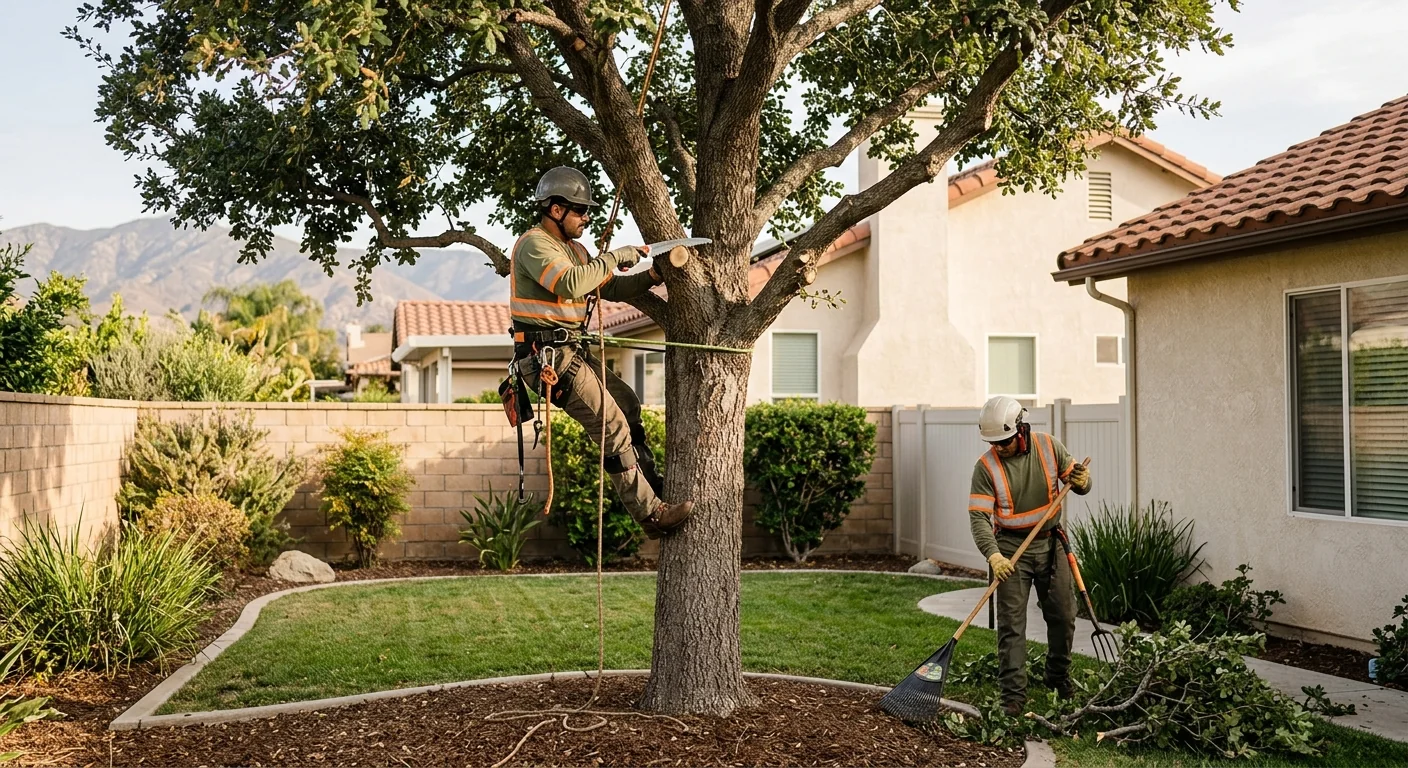 Finished result of a healthy pruned tree in a Santa Paula yard