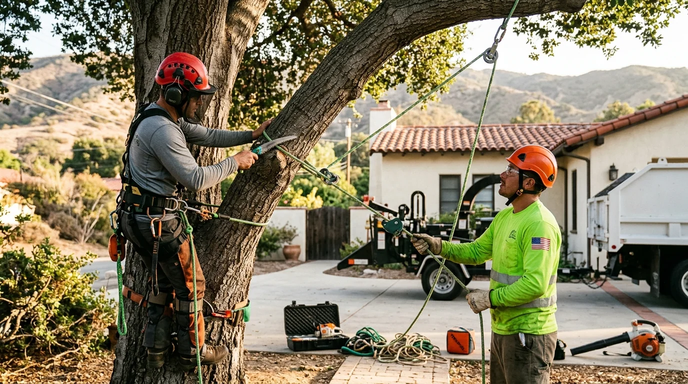 Written tree removal estimate handed to a homeowner