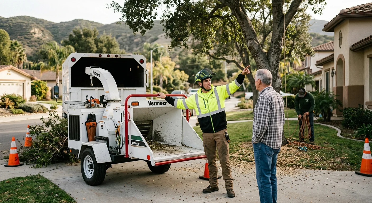 Tree Service equipment ready for customer walkthrough